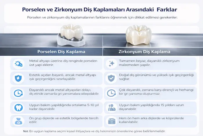 avicennadis porselen kaplama zirkonyum kaplama arasinda farklar