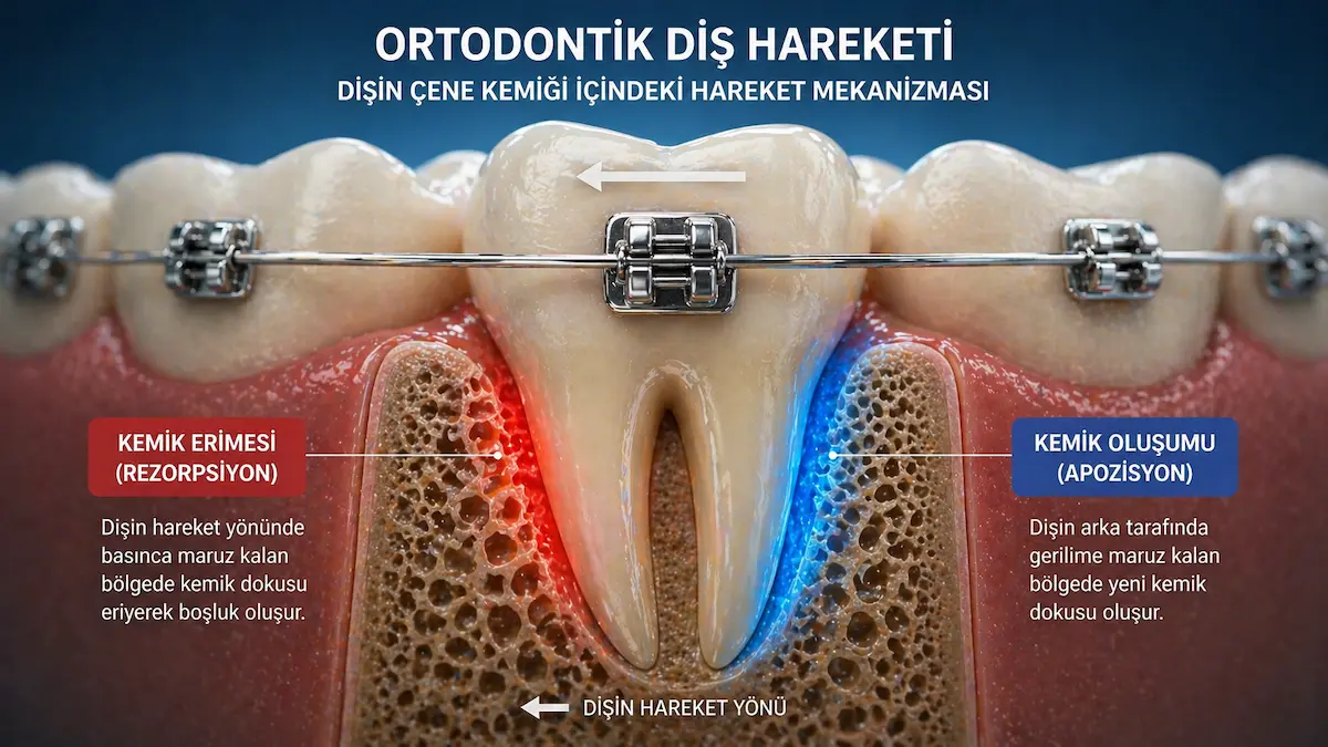 dis teli takildiktan sonra dis hareketleri kemik ici goruntu