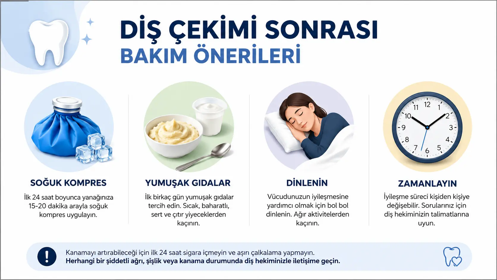 dis cekimi sonrasi hizli iyilesme icin yapilmasi gerekenler